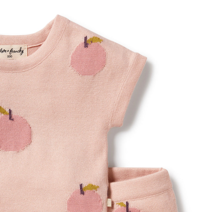 Wilson and Frenchy Just Peachy Organic Knitted Set