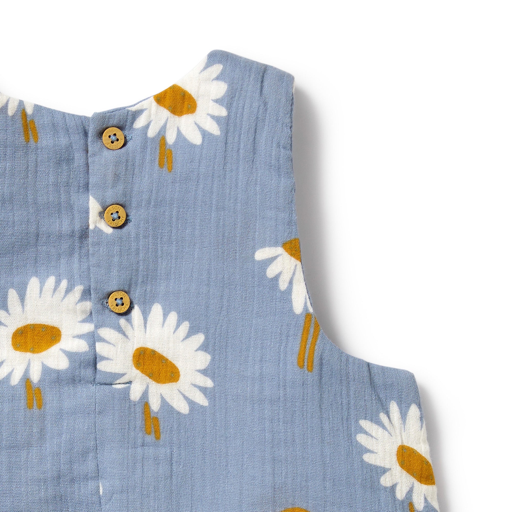 Daisy Floral Organic Crinkle Ruffle Top