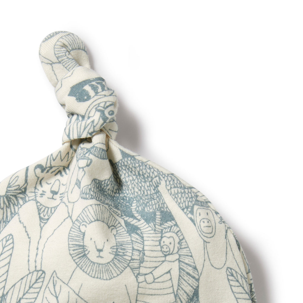Wilson and Frenchy Hello Friends Organic Knot Hat