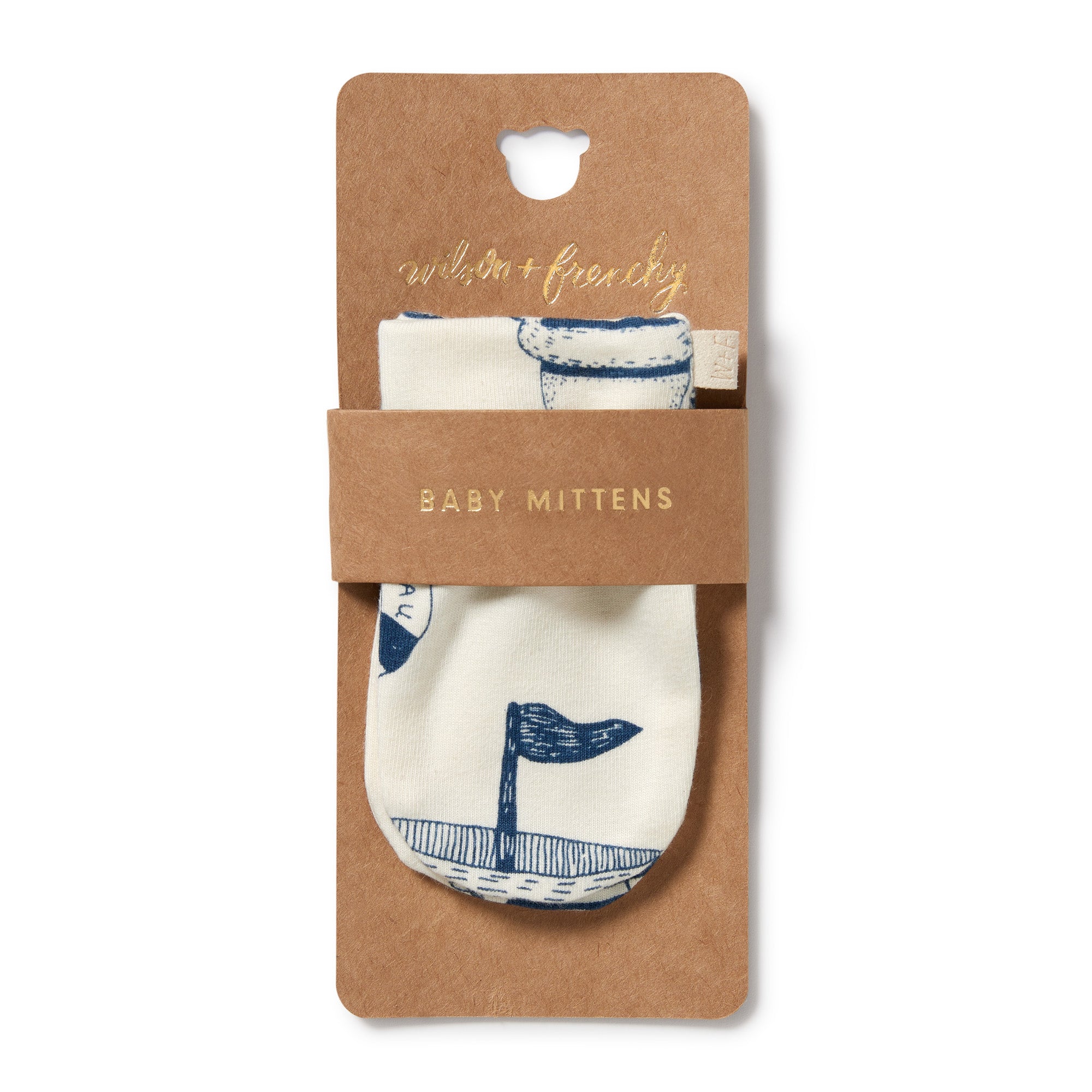 Wilson and Frenchy Nautical Bear Organic Mittens