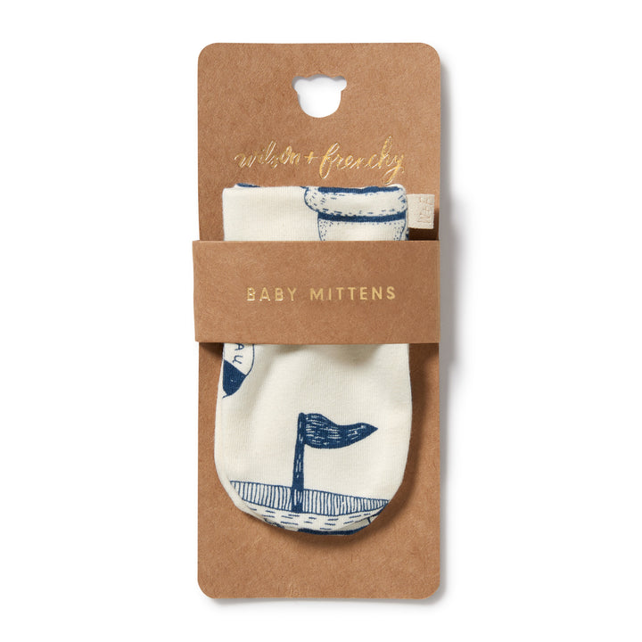 Wilson and Frenchy Nautical Bear Organic Mittens