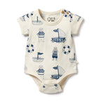 Nautical Bear Organic Bodysuit