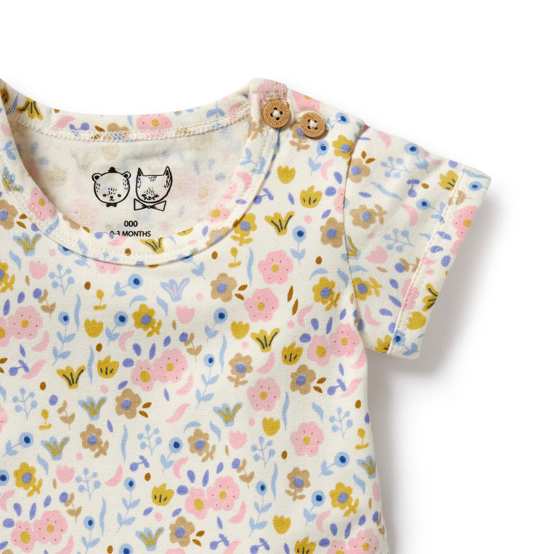 Wilson and Frenchy Ava Floral Organic Bodysuit