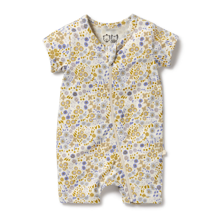 Wilson and Frenchy Little Meadow Organic Boyleg Zipsuit