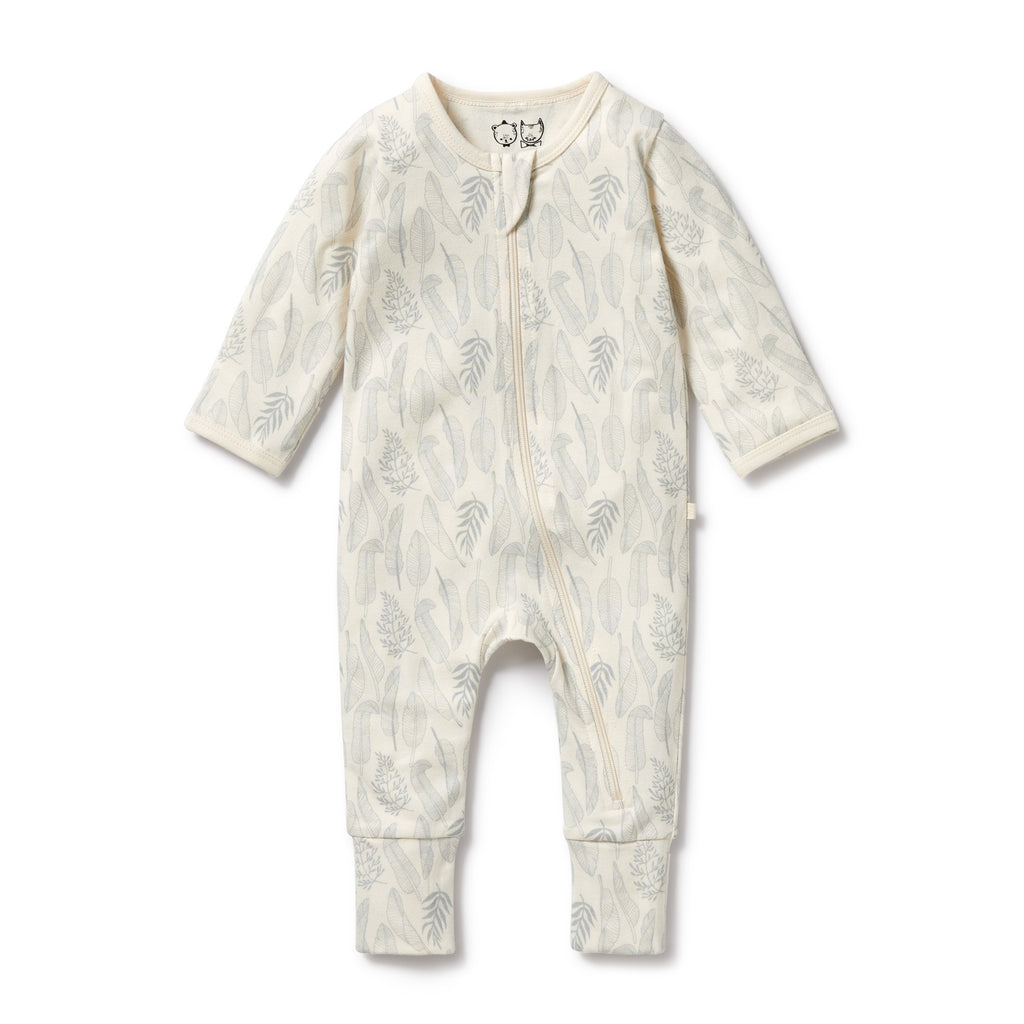 Wilson and Frenchy New Leaf Organic Zipsuit with Feet
