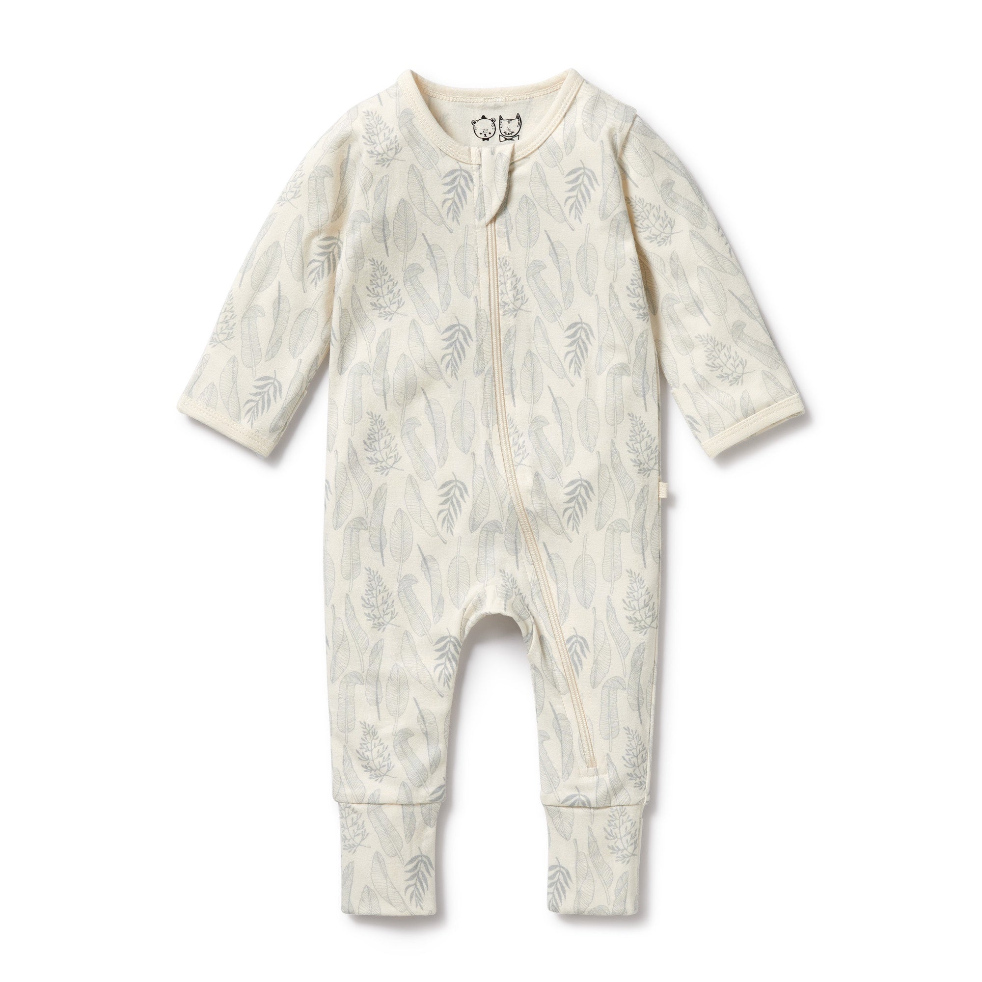 Wilson and Frenchy New Leaf Organic Zipsuit with Feet