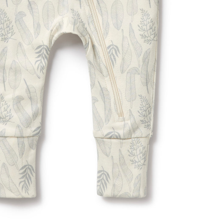 Wilson and Frenchy New Leaf Organic Zipsuit with Feet