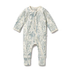 Wilson and Frenchy Hello Friends Organic Zipsuit with Feet
