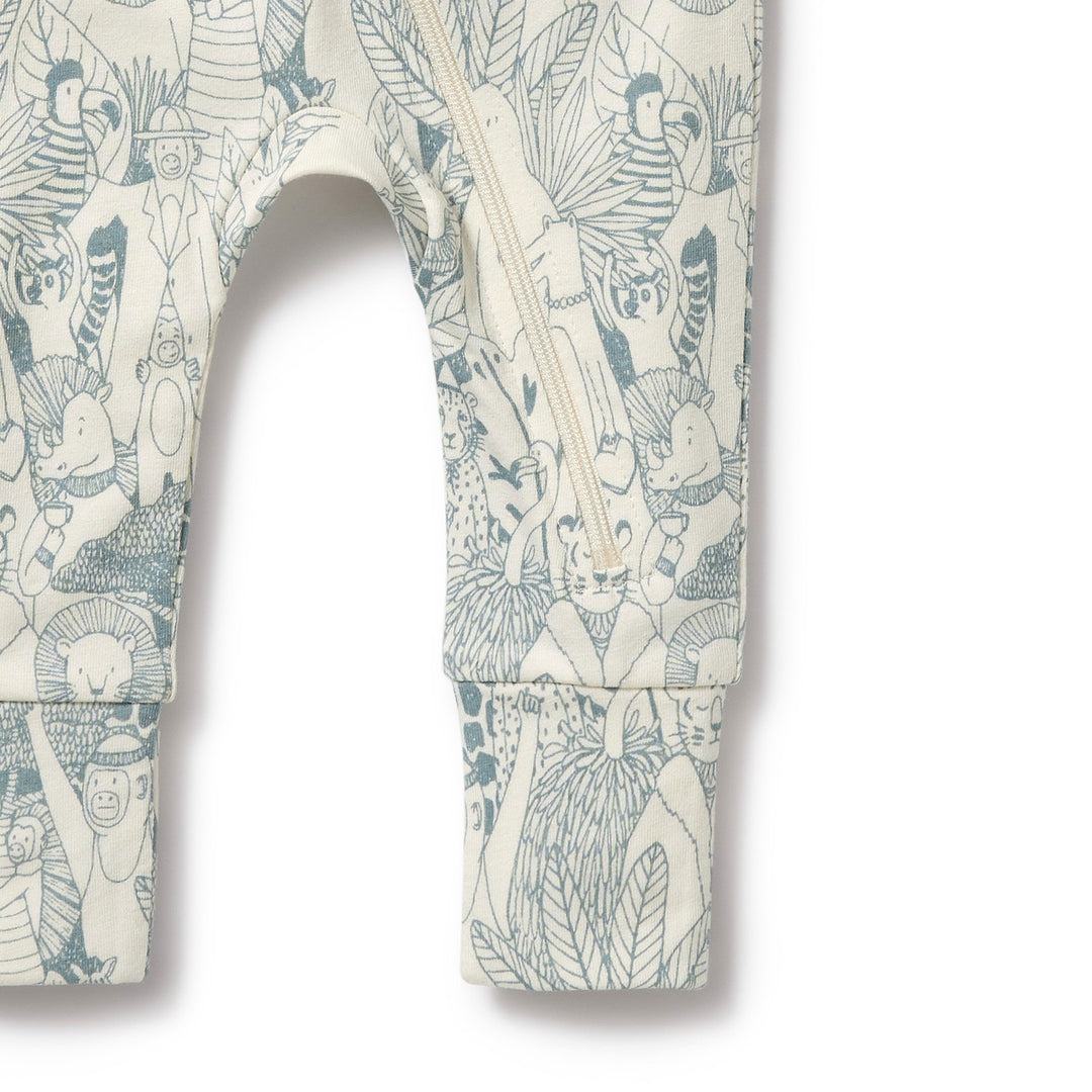 Wilson and Frenchy Hello Friends Organic Zipsuit with Feet