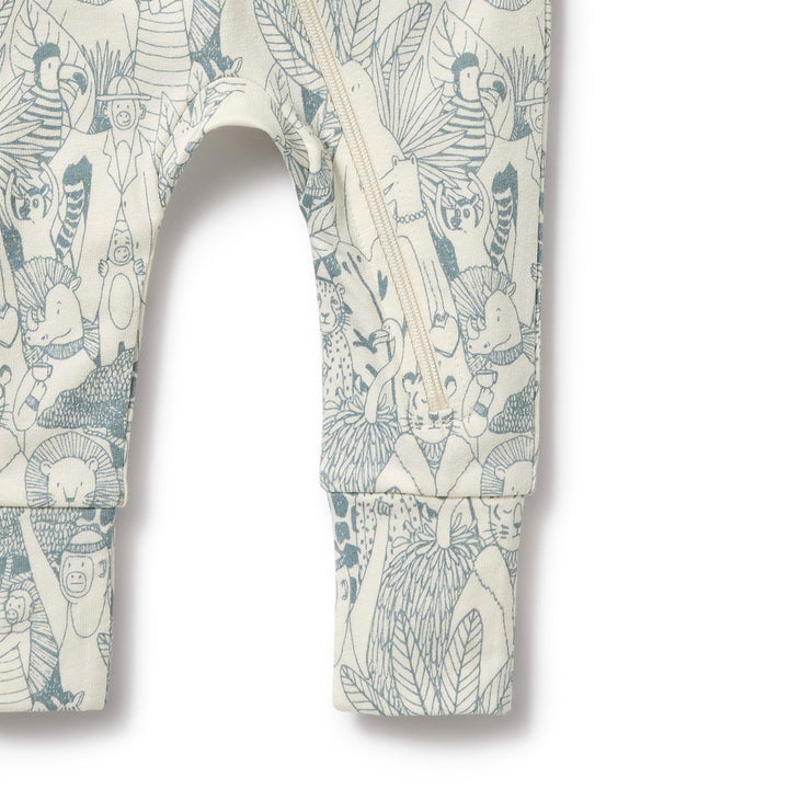 Wilson and Frenchy Hello Friends Organic Zipsuit with Feet