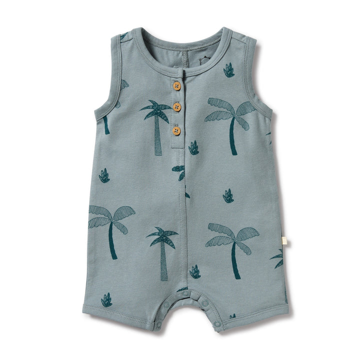 Wilson and Frenchy Palm Days Organic Henley Growsuit