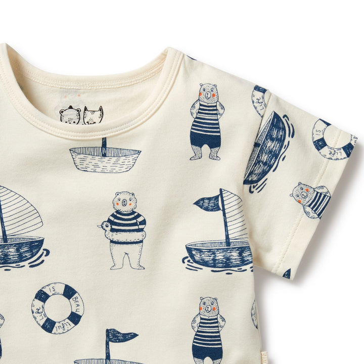 Wilson and Frenchy Nautical Bear Organic Tee