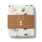 Wilson and Frenchy Nautical Bear Organic Short Sleeved Pyjamas