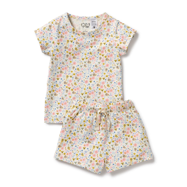 Wilson and Frenchy Ava Floral Organic Short Sleeved Pyjamas