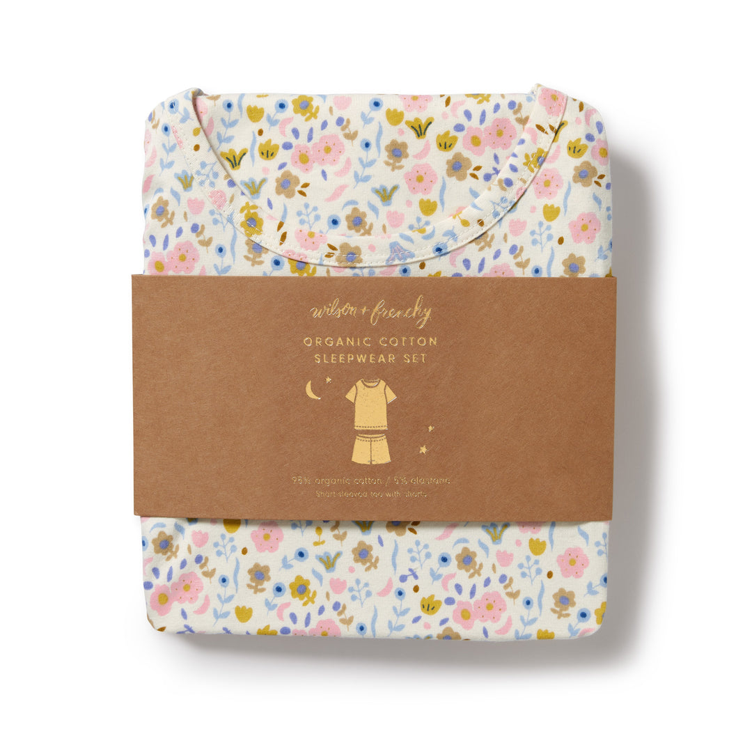 Wilson and Frenchy Ava Floral Organic Short Sleeved Pyjamas