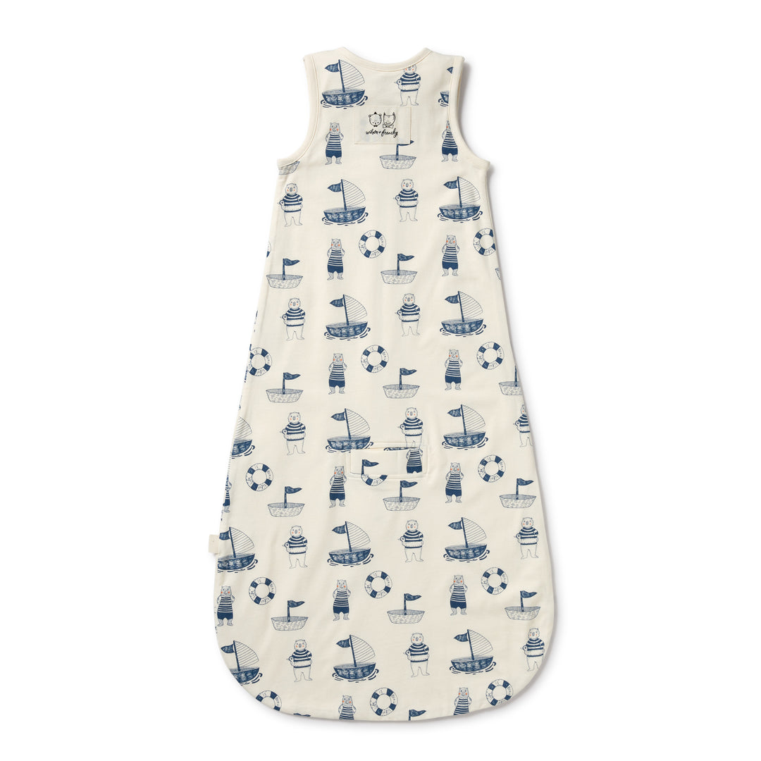 Wilson and Frenchy Nautical Bear Organic Sleeping Bag