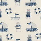 Wilson and Frenchy Nautical Bear Organic Bassinet Sheet