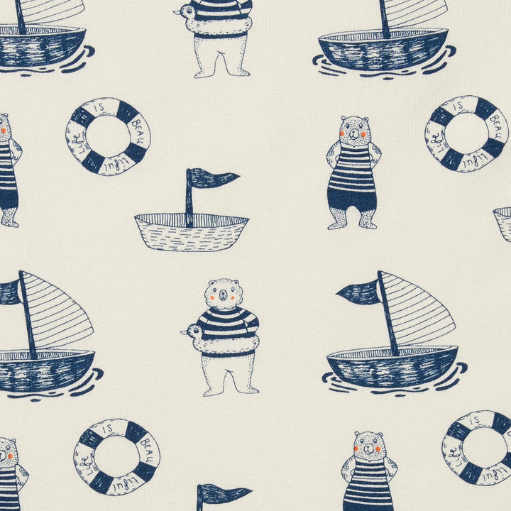 Wilson and Frenchy Nautical Bear Organic Bassinet Sheet