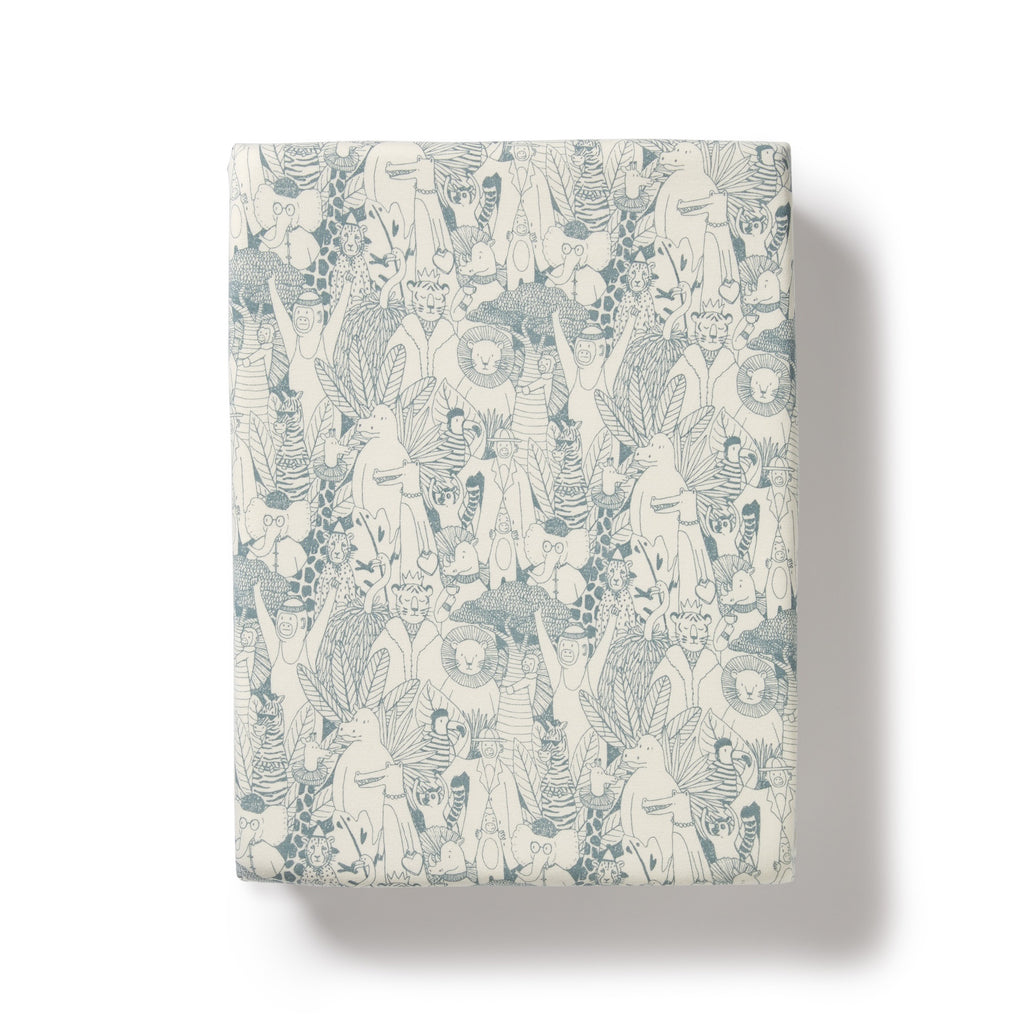 Wilson and Frenchy Hello Friends Organic Bassinet Sheet