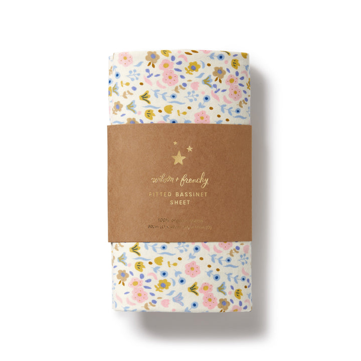 Wilson and Frenchy Ava Floral Organic Bassinet Sheet