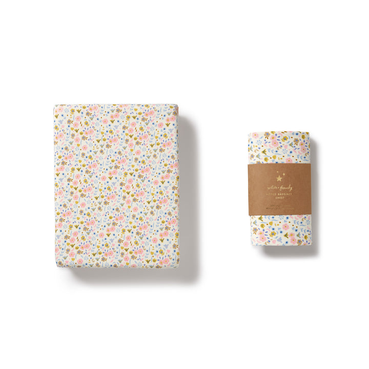 Wilson and Frenchy Ava Floral Organic Bassinet Sheet