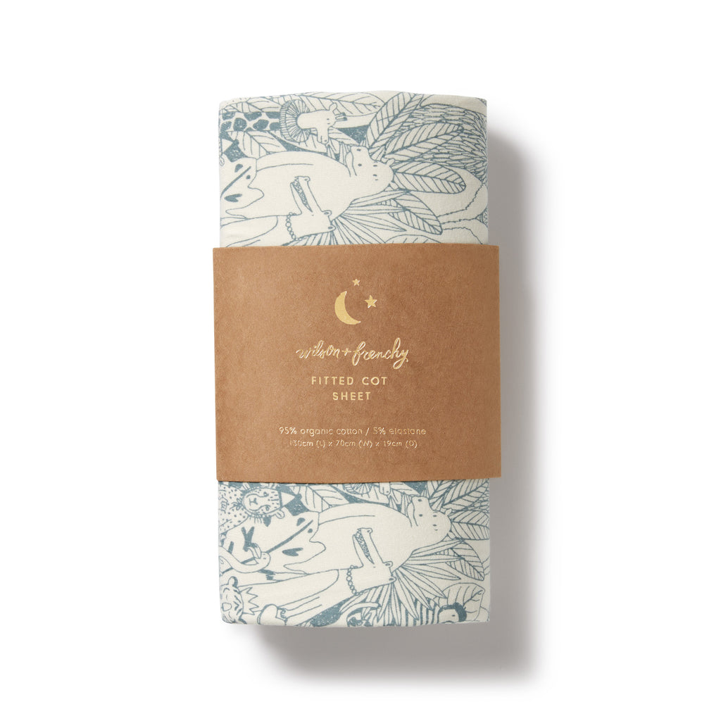 Wilson and Frenchy Hello Friends Organic Cot Sheet
