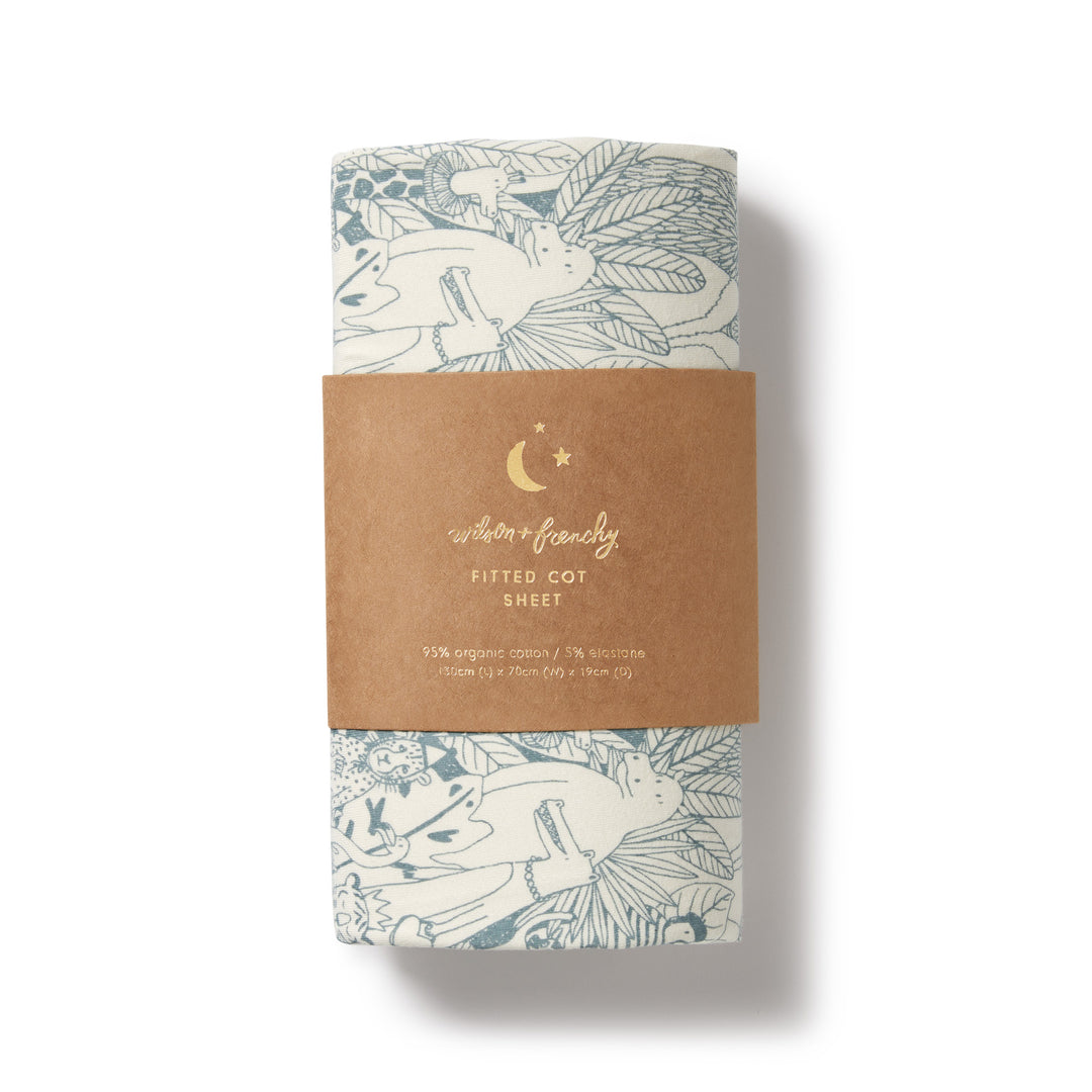 Wilson and Frenchy Hello Friends Organic Cot Sheet