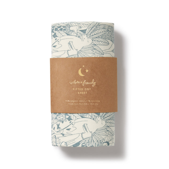 Wilson and Frenchy Hello Friends Organic Cot Sheet