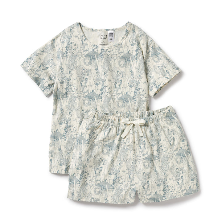 Wilson and Frenchy Hello Friends Organic Women's Short Sleeved Pyjamas