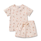 Peaches Organic Women's Short Sleeved Pyjamas