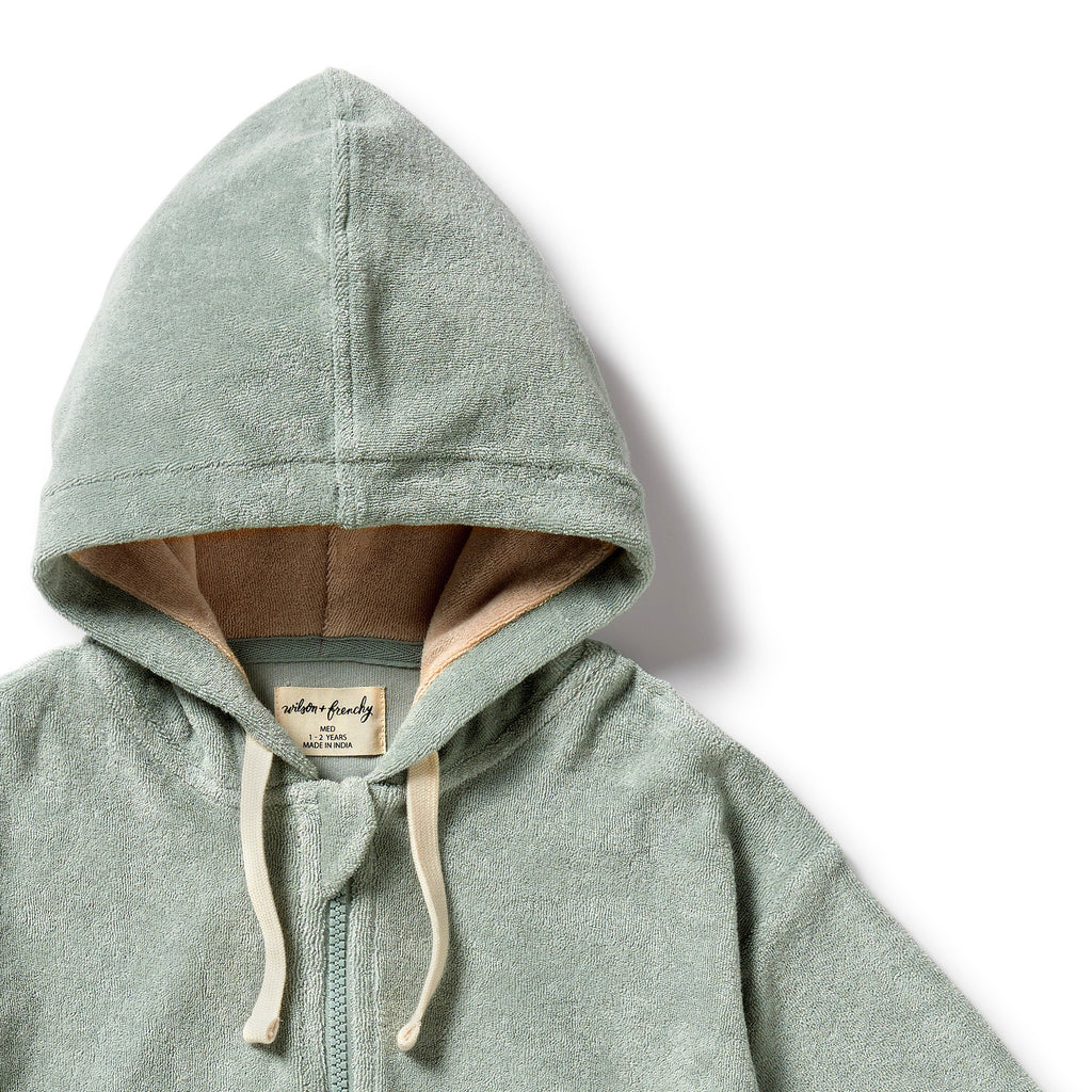 Pistachio Organic Terry Hooded Towel