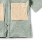 Pistachio Organic Terry Hooded Towel