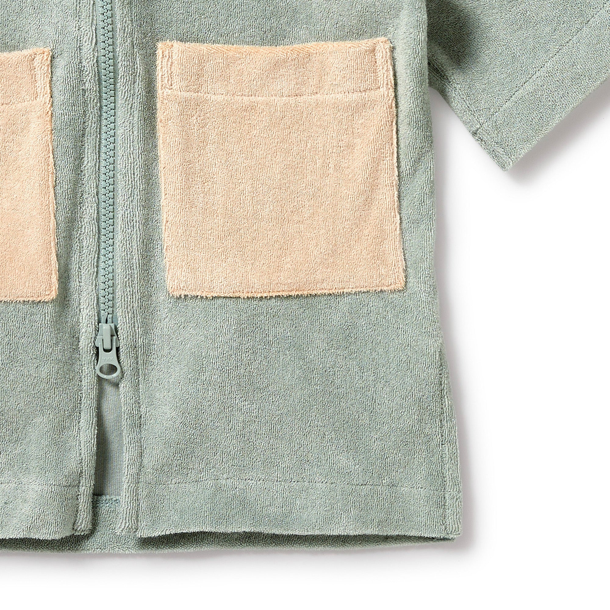 Pistachio Organic Terry Hooded Towel