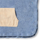Dusty Blue Organic Terry Hooded Poncho