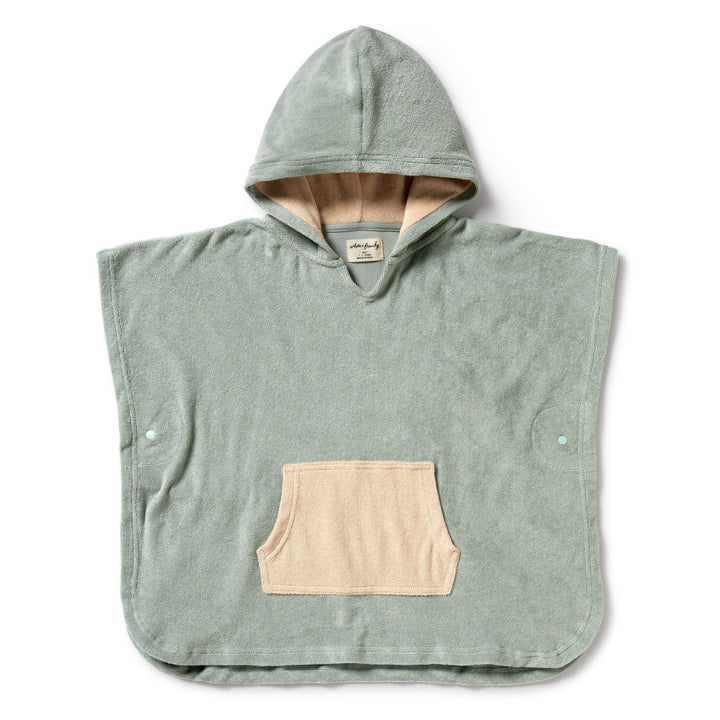 Wilson and Frenchy Pistachio Organic Terry Hooded Poncho