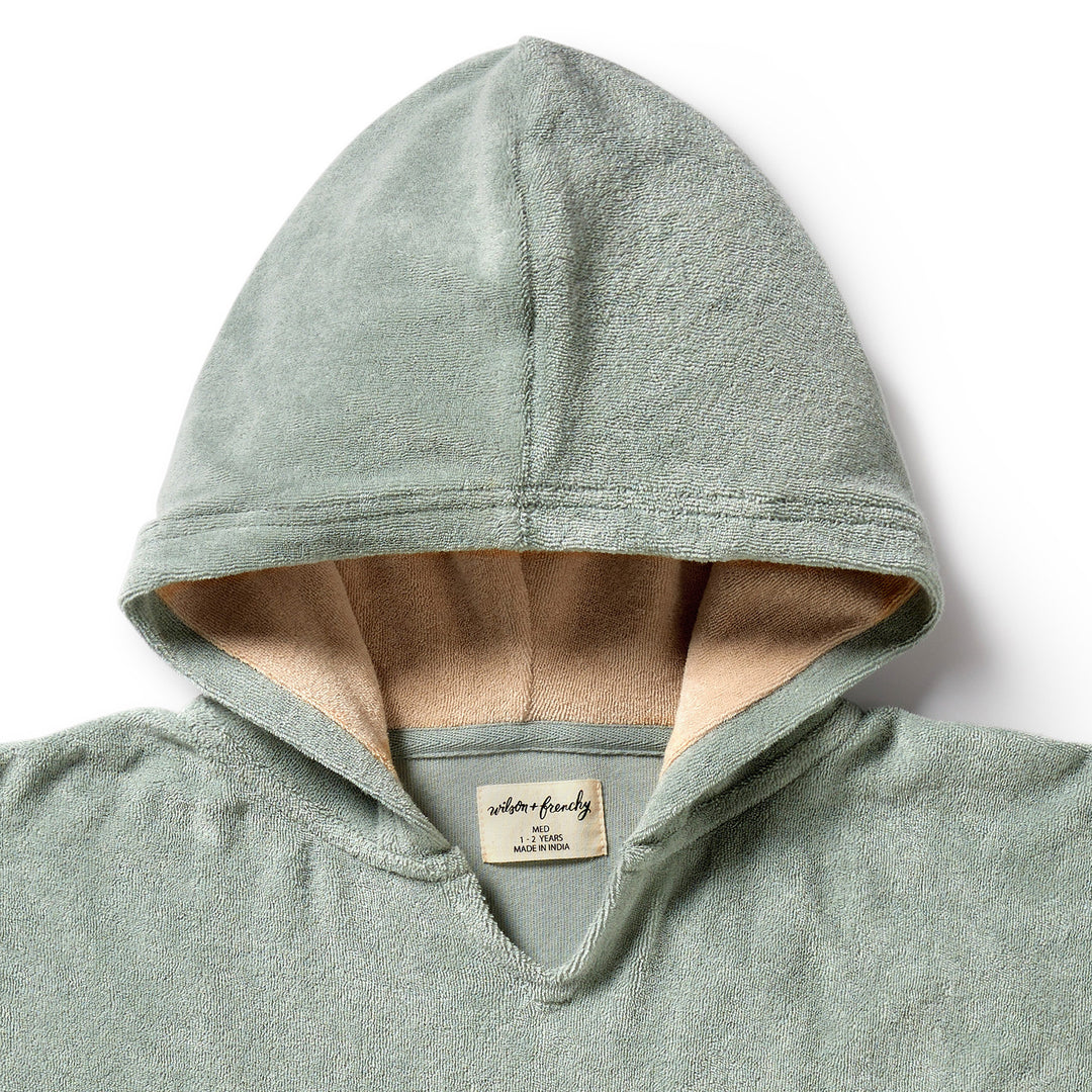 Wilson and Frenchy Pistachio Organic Terry Hooded Poncho