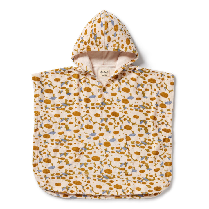 Wilson and Frenchy Flower Burst Organic Terry Hooded Poncho