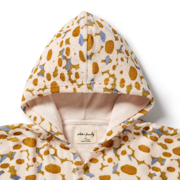 Wilson and Frenchy Flower Burst Organic Terry Hooded Poncho
