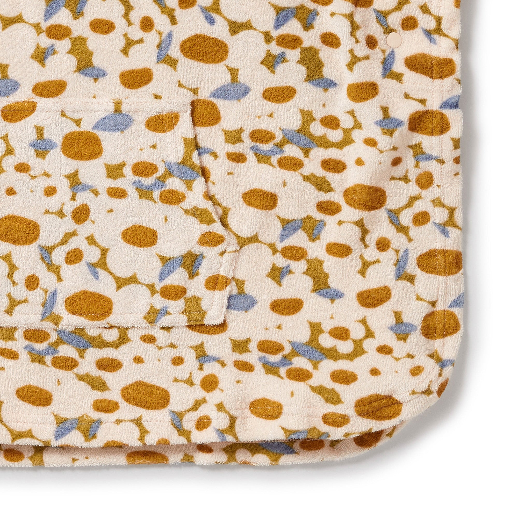 Flower Burst Organic Terry Hooded Poncho