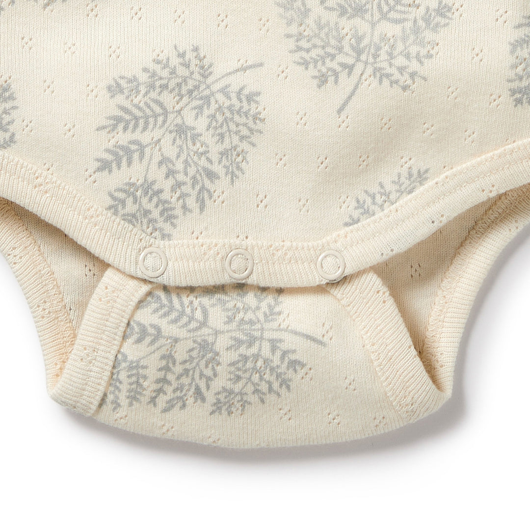 Wilson and Frenchy Forever Ferns Organic Pointelle Bodysuit