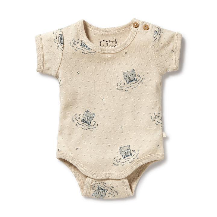 Wilson and Frenchy Little Bear Organic Pointelle Bodysuit