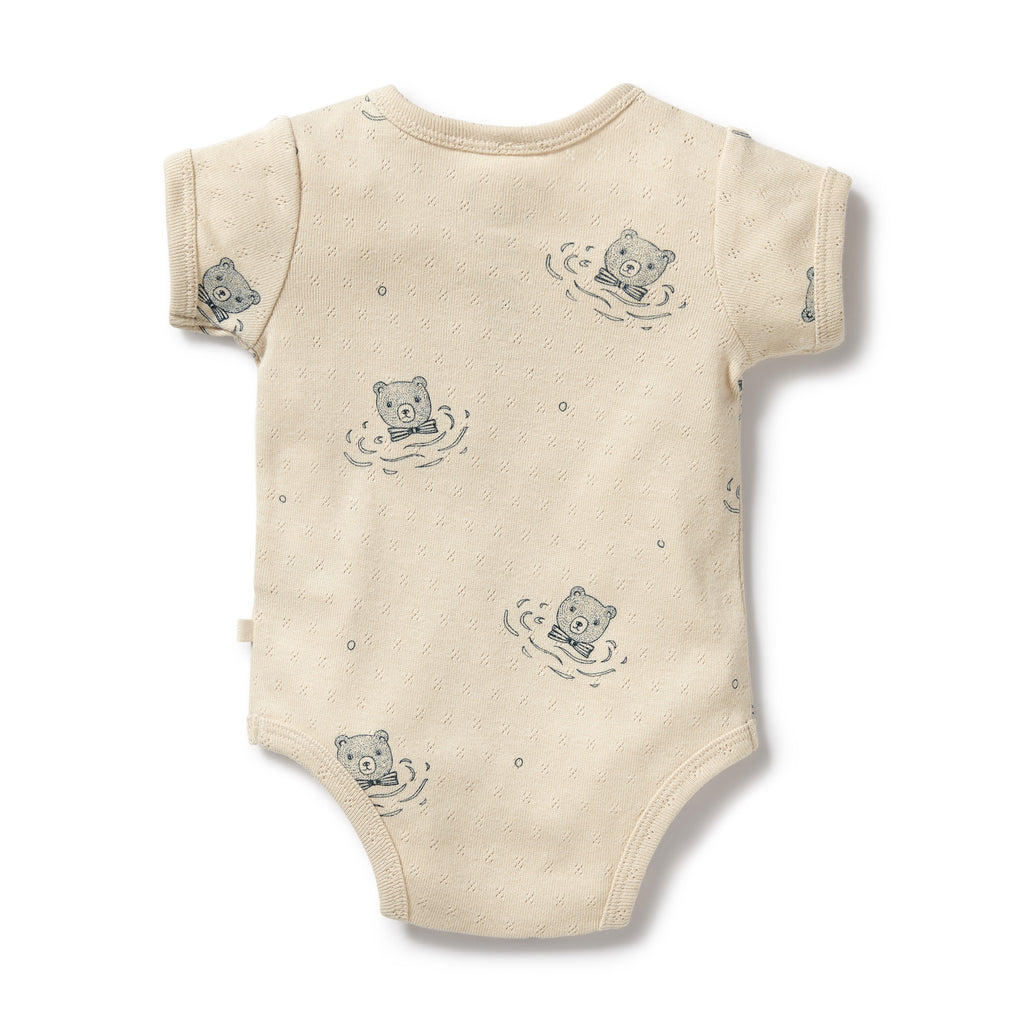 Wilson and Frenchy Little Bear Organic Pointelle Bodysuit