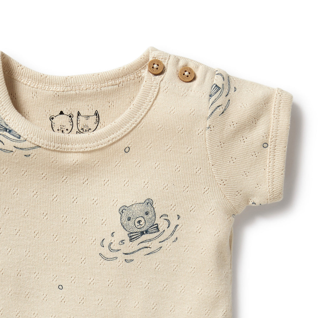 Wilson and Frenchy Little Bear Organic Pointelle Bodysuit