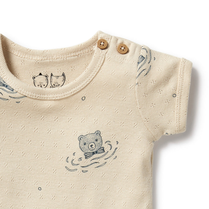 Wilson and Frenchy Little Bear Organic Pointelle Bodysuit