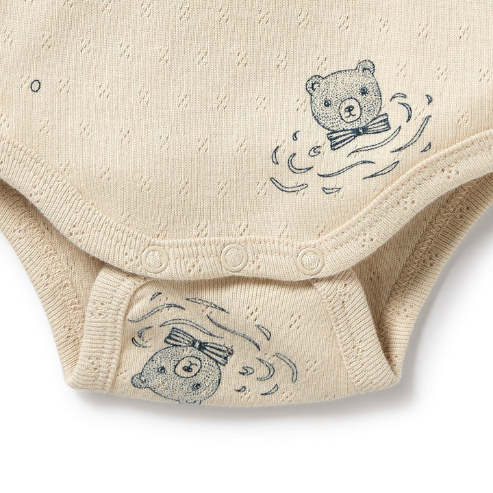 Wilson and Frenchy Little Bear Organic Pointelle Bodysuit