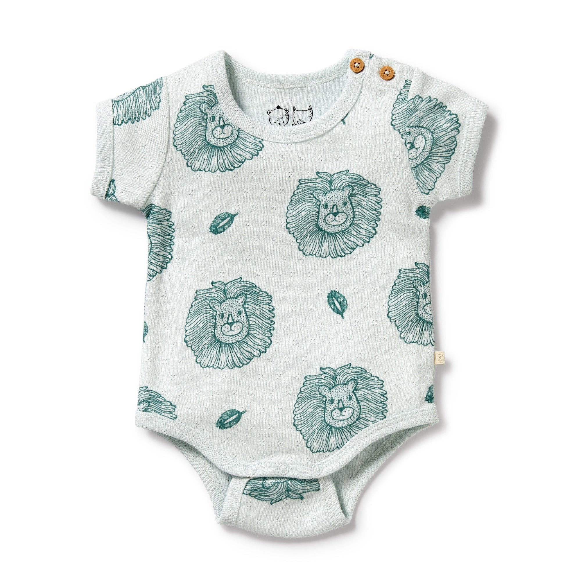 Wilson and Frenchy Little Lion Organic Pointelle Bodysuit