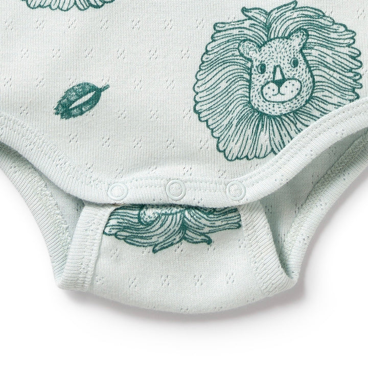 Wilson and Frenchy Little Lion Organic Pointelle Bodysuit