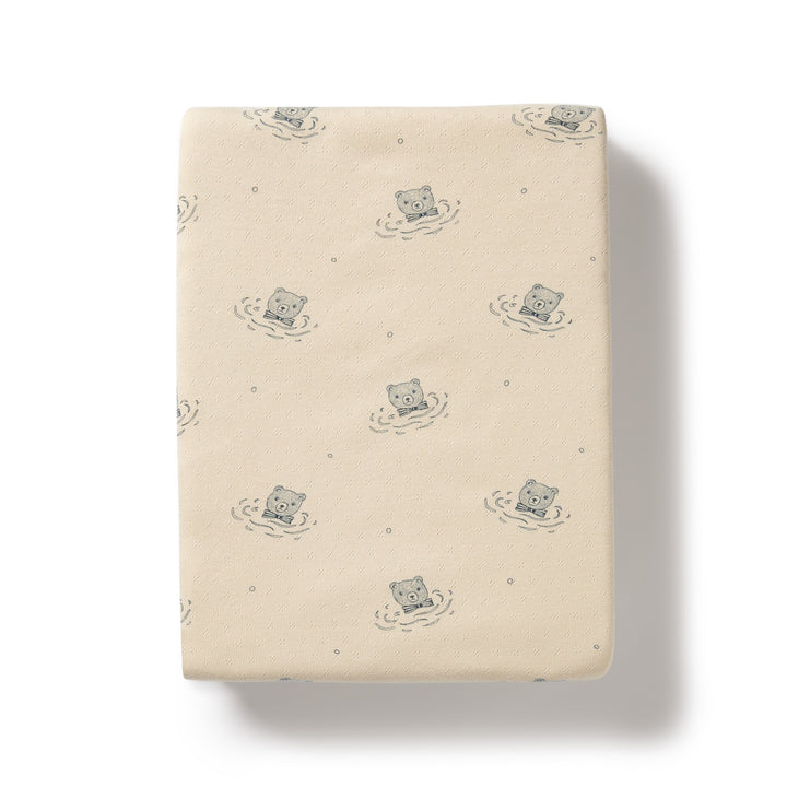 Wilson and Frenchy Little Bear Organic Pointelle Bassinet Sheet