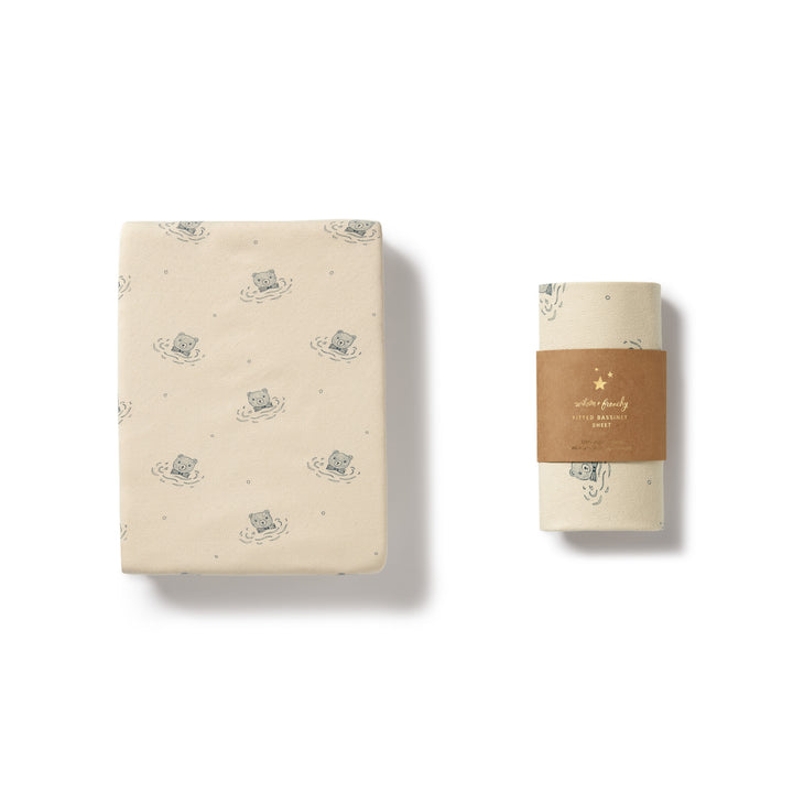 Wilson and Frenchy Little Bear Organic Pointelle Bassinet Sheet
