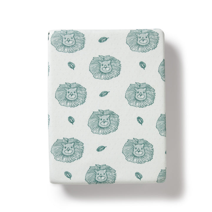 Wilson and Frenchy Little Lion Organic Pointelle Bassinet Sheet